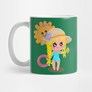 Beach summer girl Mug